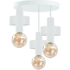 Keter Lighting Unica Multi Arm Semi Flush Ceiling Light White, 35cm, 3x E27 Keter Lighting Unica Multi Arm Semi Flush Ceiling Light White, 35cm, 3x E27