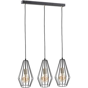 Keter Lighting Lex Bar Pendant Ceiling Light Gold, 60cm, 3x E27 Keter Lighting Lex Bar Pendant Ceiling Light Gold, 60cm, 3x E27
