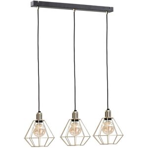 Keter Lighting Como Bar Pendant Ceiling Light Gold, 60cm, 3x E27 Keter Lighting Como Bar Pendant Ceiling Light Gold, 60cm, 3x E27