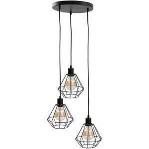 Keter Lighting Foskal Cluster Pendant Ceiling Light Black, 32cm, 3x E27 Keter Lighting Foskal Cluster Pendant Ceiling Light Black, 32cm, 3x E27