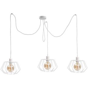 Keter Lighting Luna Cluster Pendant Ceiling Light White, 3x E27 Keter Lighting Luna Cluster Pendant Ceiling Light White, 3x E27