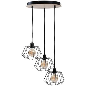 Keter Lighting Soho Cluster Pendant Ceiling Light Wood, 32cm, 3x E27 Keter Lighting Soho Cluster Pendant Ceiling Light Wood, 32cm, 3x E27