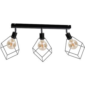 Keter Lighting Ruben Ceiling Spotlight Bar Black, 63cm, 3x E27 Keter Lighting Ruben Ceiling Spotlight Bar Black, 63cm, 3x E27