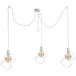 Keter Lighting Ruben Cluster Pendant Ceiling Light White, 3x E27 Keter Lighting Ruben Cluster Pendant Ceiling Light White, 3x E27