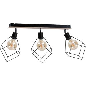 Keter Lighting Ruben Ceiling Spotlight Bar Wood, 65cm, 3x E27 Keter Lighting Ruben Ceiling Spotlight Bar Wood, 65cm, 3x E27