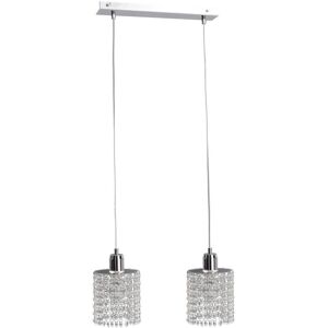 Keter Lighting Diament Bar Pendant Ceiling Light Hanging Droplets, 50cm, 2x E27 Keter Lighting Diament Bar Pendant Ceiling Light Hanging Droplets, 50cm, 2x E27