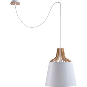 Keter Lighting Ivone Dome Pendant Ceiling Light - White - E27 - 38cm Keter Lighting Ivone Dome Pendant Ceiling Light - White - E27 - 38cm