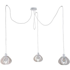 Keter Lighting Nicoleta Cluster Pendant Ceiling Light White, 3x E27 Keter Lighting Nicoleta Cluster Pendant Ceiling Light White, 3x E27