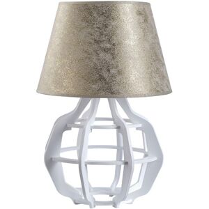 Keter Lighting Bento Table Lamp With Round Tapered Shade White, Gold, 30.5cm, 1x E27 Keter Lighting Bento Table Lamp With Round Tapered Shade White, Gold, 30.5cm, 1x E27