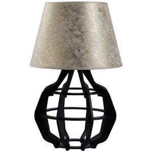 Keter Lighting Bento Table Lamp With Round Tapered Shade Black, Gold, 30.5cm, 1x E27 Keter Lighting Bento Table Lamp With Round Tapered Shade Black, Gold, 30.5cm, 1x E27