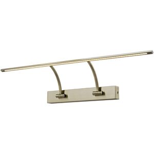 Luminosa Lighting Walton Small 2 Arm Wall Lamp, Picturex, 14W LED, 3000K, 1070lm, Antique Brass Luminosa Lighting Walton Small 2 Arm Wall Lamp, Picturex, 14W LED, 3000K, 1070lm, Antique Brass