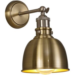 Luminosa Lighting Carmel Adjustable Wall Lamp, E27, Satin Nickel, Antique Brass, Gold Luminosa Lighting Carmel Adjustable Wall Lamp, E27, Satin Nickel, Antique Brass, Gold