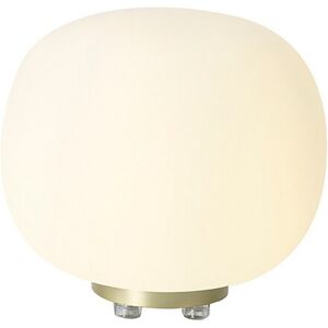 Luminosa Lighting Cheektowaga Small Oval Ball Table Lamp E27 Satin Gold Base With Frosted White Glass Globe Luminosa Lighting Cheektowaga Small Oval Ball Table Lamp E27 Satin Gold Base With Frosted White Glass Globe
