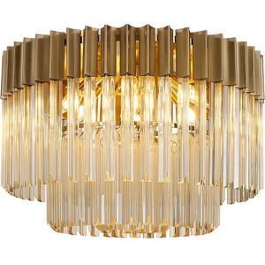 Luminosa Lighting Poland Ceiling Lamp Round 7 Light E14, Brass, Cognac Sculpted Glass, Item Weight: 15.3kg Luminosa Lighting Poland Ceiling Lamp Round 7 Light E14, Brass, Cognac Sculpted Glass, Item Weight: 15.3kg