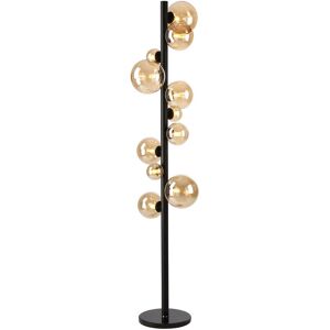 Luminosa Lighting Marshall Floor Lamp, 11 Light G9, Satin Black, Amber Plated Glass Luminosa Lighting Marshall Floor Lamp, 11 Light G9, Satin Black, Amber Plated Glass