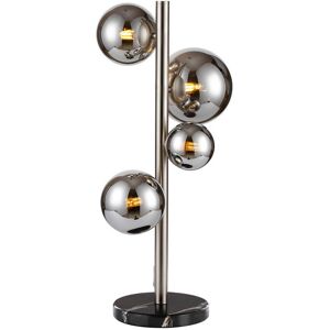 Luminosa Lighting Marshall Table Lamp, 4 Light G9, Satin Nickel, Chrome Plated Glass Luminosa Lighting Marshall Table Lamp, 4 Light G9, Satin Nickel, Chrome Plated Glass