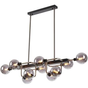 Luminosa Lighting Humphrey Fixed Ceiling Pendant Ceiling Lamp, 10 Light G9, Graphite, Satin Nickel, Smoke Glass Luminosa Lighting Humphrey Fixed Ceiling Pendant Ceiling Lamp, 10 Light G9, Graphite, Satin Nickel, Smoke Glass