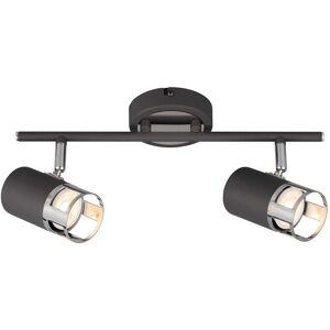Luminosa Lighting Phelps 2 Light Linear Bar SpotFitting GU10, Graphite, Polished Chrome Luminosa Lighting Phelps 2 Light Linear Bar SpotFitting GU10, Graphite, Polished Chrome