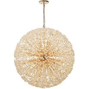 Luminosa Lighting Salisbury Ceiling Pendant 1.5m Sphere 84 Light G9 French Gold, Crystal Luminosa Lighting Salisbury Ceiling Pendant 1.5m Sphere 84 Light G9 French Gold, Crystal