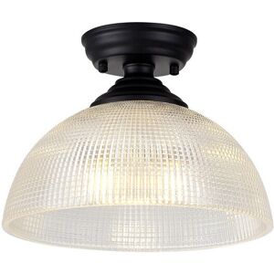 Luminosa Lighting Dresden Flush Ceiling Lamp - E27, 30cm, Black, Clear - Ceiling Lamp Luminosa Lighting Dresden Flush Ceiling Lamp - E27, 30cm, Black, Clear - Ceiling Lamp