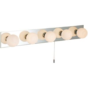 Firstlight Showtime 5 Light Bathroom Wall Fitting - Over Mirror - G9, Opal Glass Firstlight Showtime 5 Light Bathroom Wall Fitting - Over Mirror - G9, Opal Glass