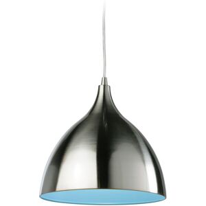 Firstlight Caf - Blue Inside, Brushed Steel Pendant - Ceiling Lighting Firstlight Caf - Blue Inside, Brushed Steel Pendant - Ceiling Lighting