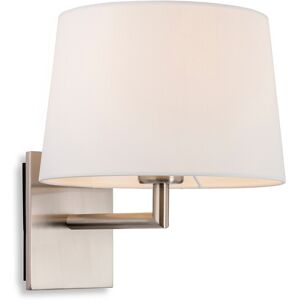 Firstlight Grand Wall Light - Cream Shade, Brushed Steel - 1 Light Indoor Firstlight Grand Wall Light - Cream Shade, Brushed Steel - 1 Light Indoor