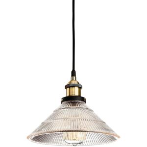 Firstlight Lighting Empire 1 Light Dome Ceiling Pendant Antique Brass, Clear Fluted Glass, E27 Firstlight Lighting Empire 1 Light Dome Ceiling Pendant Antique Brass, Clear Fluted Glass, E27