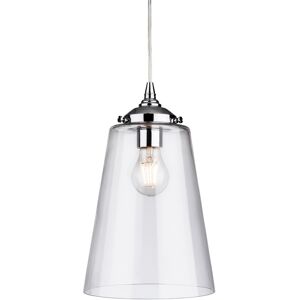 Firstlight Lighting Seville 1 Light Dome Ceiling Pendant Chrome with Clear Glass, E27 Firstlight Lighting Seville 1 Light Dome Ceiling Pendant Chrome with Clear Glass, E27