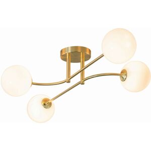Netlighting Otto Semi Flush Gold Effect 4 Light Dimmable - Ceiling Light Netlighting Otto Semi Flush Gold Effect 4 Light Dimmable - Ceiling Light