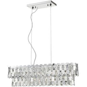 Impex Lighting Alma 9 Light Oblong Bar Chrome Bar Pendant Ceiling Light Impex Lighting Alma 9 Light Oblong Bar Chrome Bar Pendant Ceiling Light