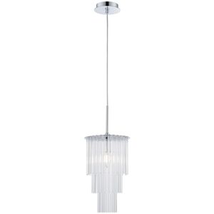 Impex Lighting Panama 1 Light Chrome Crystal Pendant Ceiling Light Impex Lighting Panama 1 Light Chrome Crystal Pendant Ceiling Light