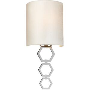 Elstead Clark Small Wall Light - Polished Chrome, Ivory Shade Elstead Clark Small Wall Light - Polished Chrome, Ivory Shade
