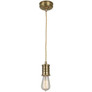Elstead Lighting Douille 1 Light Ceiling Pendant Antique Brass, E27 Elstead Lighting Douille 1 Light Ceiling Pendant Antique Brass, E27