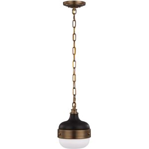 Feiss Cadence Antique Brass Black Pendant - Pendant Light Feiss Cadence Antique Brass Black Pendant - Pendant Light