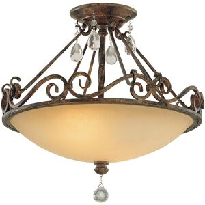Elstead Lighting Feiss Chateau 2 Light Semi-Flush Light Mocha Bronze Elstead Lighting Feiss Chateau 2 Light Semi-Flush Light Mocha Bronze