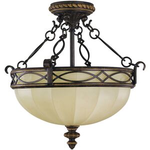 Feiss Drawing Room Walnut Semi-Flush Ceiling Light - Ceiling Light Feiss Drawing Room Walnut Semi-Flush Ceiling Light - Ceiling Light