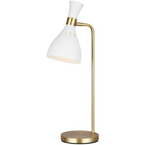 Elstead Lighting Joan 1 Light Table Lamp - White & Brass - Table Lamp Elstead Lighting Joan 1 Light Table Lamp - White & Brass - Table Lamp