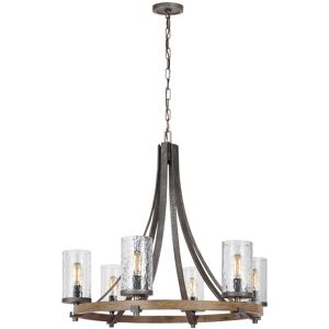 Elstead Quintiesse Lighting Feiss Angelo 6 Light Chandelier Weathered Oak Elstead Quintiesse Lighting Feiss Angelo 6 Light Chandelier Weathered Oak