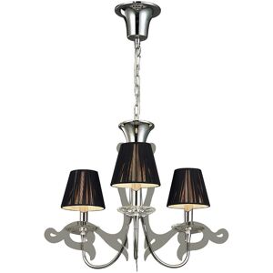 INSPIRED LIGHTING Acanto Pendant Round 3 Light E14, Polished Chrome With Black Shades INSPIRED LIGHTING Acanto Pendant Round 3 Light E14, Polished Chrome With Black Shades