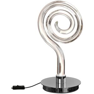 INSPIRED LIGHTING Adaggio Iris Crystal Table Lamp, 10W LED, 3000K, 800lm, Polished Chrome/Clear, Made In Spain INSPIRED LIGHTING Adaggio Iris Crystal Table Lamp, 10W LED, 3000K, 800lm, Polished Chrome/Clear, Made In Spain