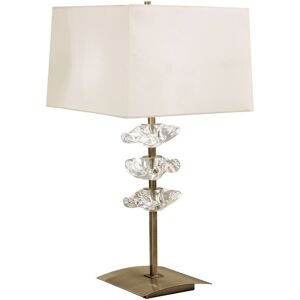 INSPIRED LIGHTING Akira Table Lamp 2 Light E27, Antique Brass With Cream Shade INSPIRED LIGHTING Akira Table Lamp 2 Light E27, Antique Brass With Cream Shade