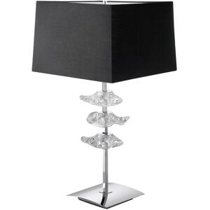 INSPIRED LIGHTING Akira Table Lamp 2 Light E27, Polished Chrome With Black Shade INSPIRED LIGHTING Akira Table Lamp 2 Light E27, Polished Chrome With Black Shade