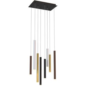 INSPIRED LIGHTING Cala Rectangle 8 Light Pendant, 48W LED, 3000K, 3360lm, Sand White/Sand Black/Gold/Rust Brown, 3yrs Warranty INSPIRED LIGHTING Cala Rectangle 8 Light Pendant, 48W LED, 3000K, 3360lm, Sand White/Sand Black/Gold/Rust Brown, 3yrs Warranty