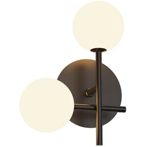 INSPIRED LIGHTING Cellar Left Wall Lamp 2 Light, Replaceable 5W LEDs, 3000K, Black INSPIRED LIGHTING Cellar Left Wall Lamp 2 Light, Replaceable 5W LEDs, 3000K, Black