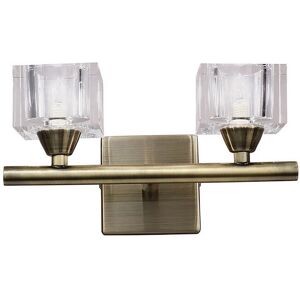 INSPIRED LIGHTING Cuadrax Wall 2 Light G9, Antique Brass INSPIRED LIGHTING Cuadrax Wall 2 Light G9, Antique Brass
