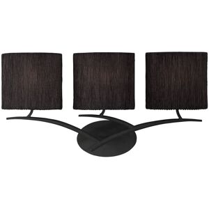 INSPIRED LIGHTING Eve Wall Lamp Switched 3 Light E27, Anthracite With Black Oval Shades INSPIRED LIGHTING Eve Wall Lamp Switched 3 Light E27, Anthracite With Black Oval Shades