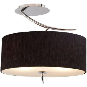 INSPIRED LIGHTING Eve Semi Flush 2 Light E27, Polished Chrome With Black Oval Shade INSPIRED LIGHTING Eve Semi Flush 2 Light E27, Polished Chrome With Black Oval Shade