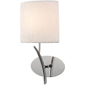 INSPIRED LIGHTING Eve Wall Lamp 1 Light E27, Polished Chrome With White Oval Shade INSPIRED LIGHTING Eve Wall Lamp 1 Light E27, Polished Chrome With White Oval Shade