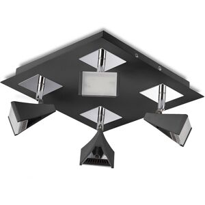 INSPIRED LIGHTING Filippo Spot Light 4 Light LED Square 20W 3000K, 1750lm, Matt Black/Polished Chrome INSPIRED LIGHTING Filippo Spot Light 4 Light LED Square 20W 3000K, 1750lm, Matt Black/Polished Chrome